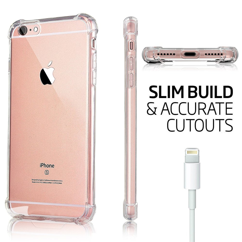 iPhone 6 6s 7 8 Plus 5s iPhone X Xs max XR Case Anti-fall[transparent]TPU rubber protective cover