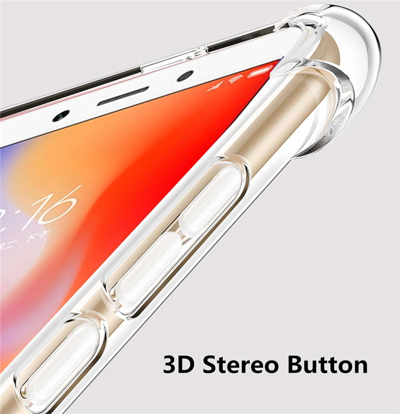 OnePlus 5 OnePlus 6 Case[Transparent]four-corner anti-fall TPU anti-skid shockproof protective cover
