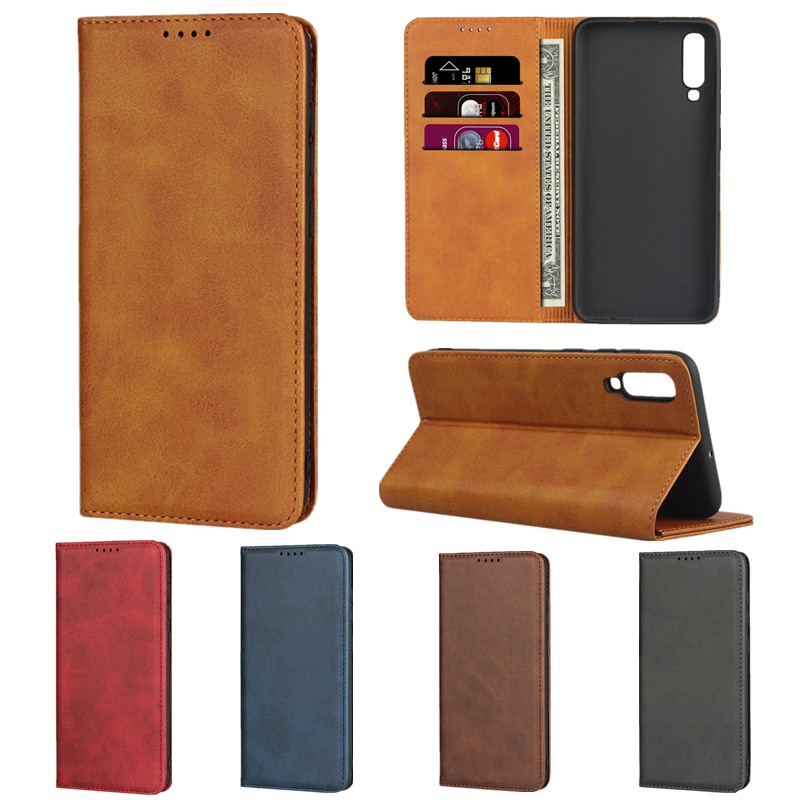 Samsung Galaxy A70 A50 Galaxy A30 Galaxy A10 Cover Magnetic flip wallet protective leather Case