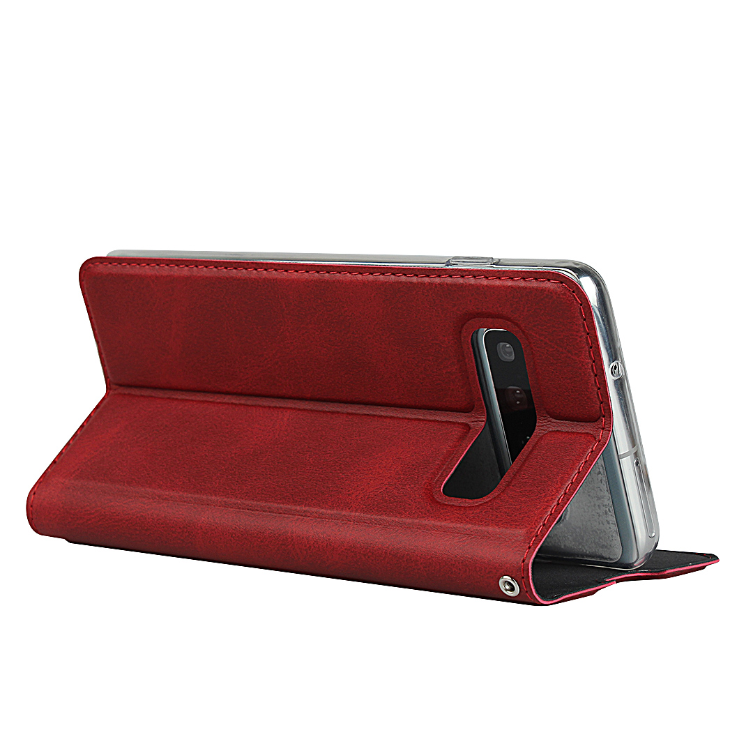 Samsung Galaxy S10 / S10 Plus Magnetic PU Leather Flip Shockproof Card Slot Case Cover