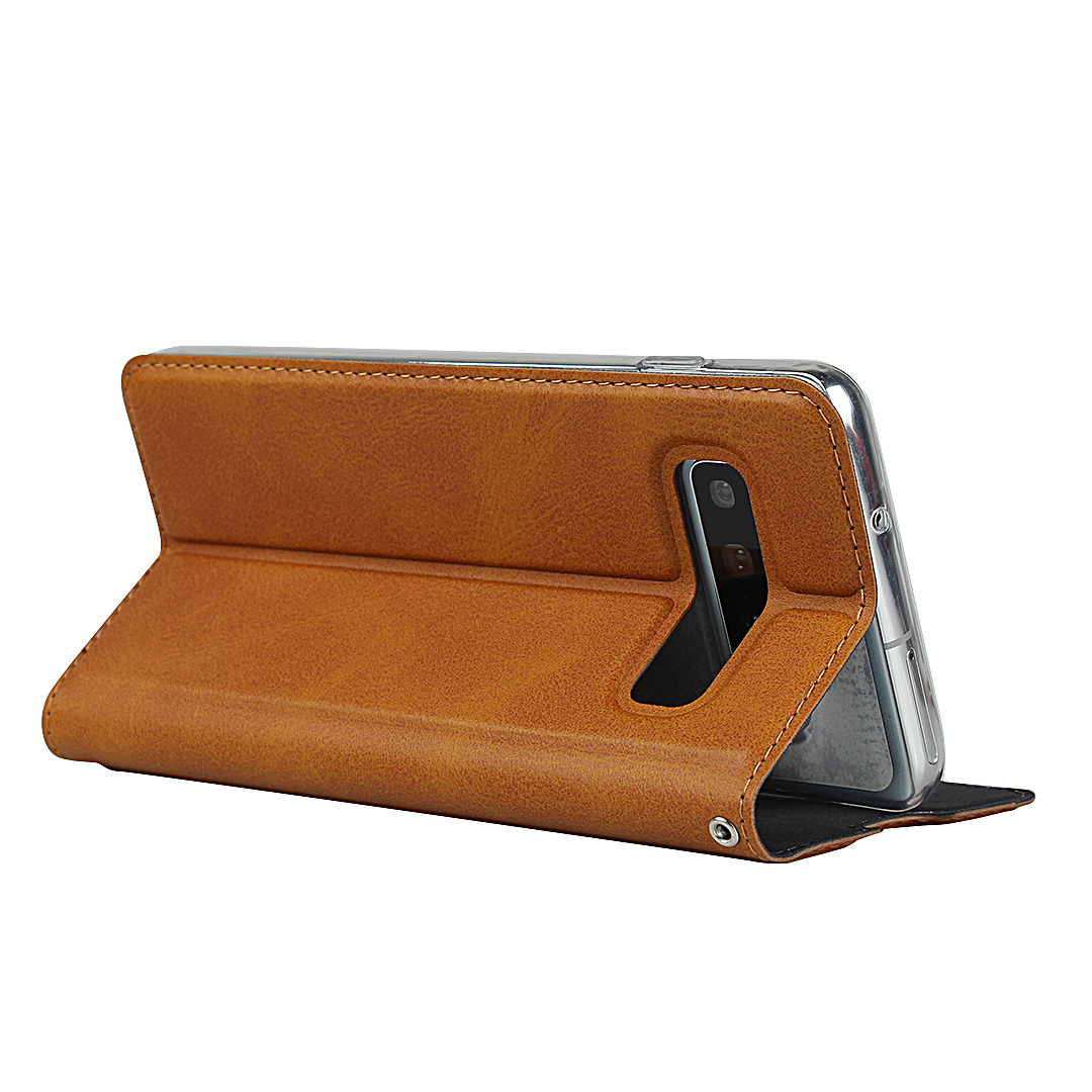 Samsung Galaxy S10 / S10 Plus Magnetic PU Leather Flip Shockproof Card Slot Case Cover