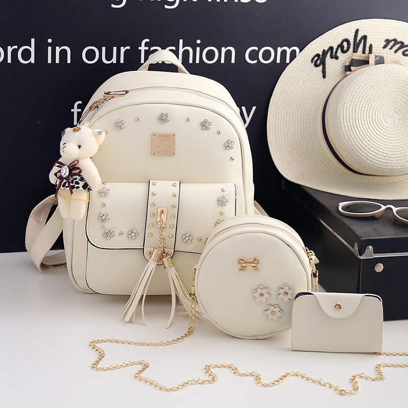 New leisure fashion backpack female college wind students schoolbag travel bag  child mother bag  3 pcs  other daily  things  women bags  small middle  big
