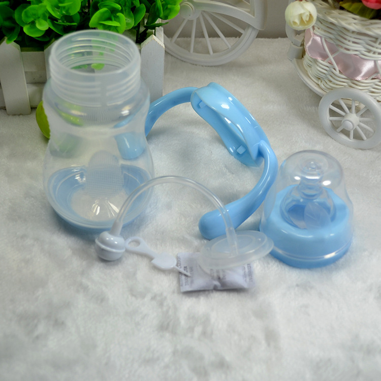 Big  or  small baby wide diameter milk bottles with large ears and warm feeling  This milk bottle is warm milk bottle, the base is warm material, when the hot water slowly white,The price is one