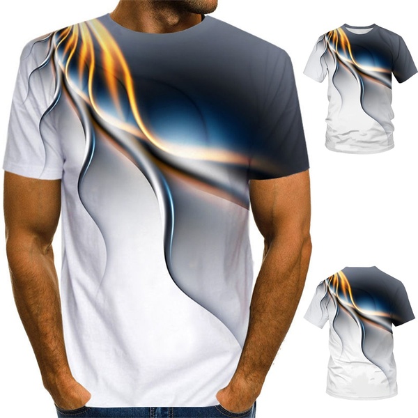 New men Short Sleeve Cool Colorful Cloud Male T-ShirtsCasual, T Shirts, sports tshirt   short sleeves, 3D T-shirt, Shorts, Men