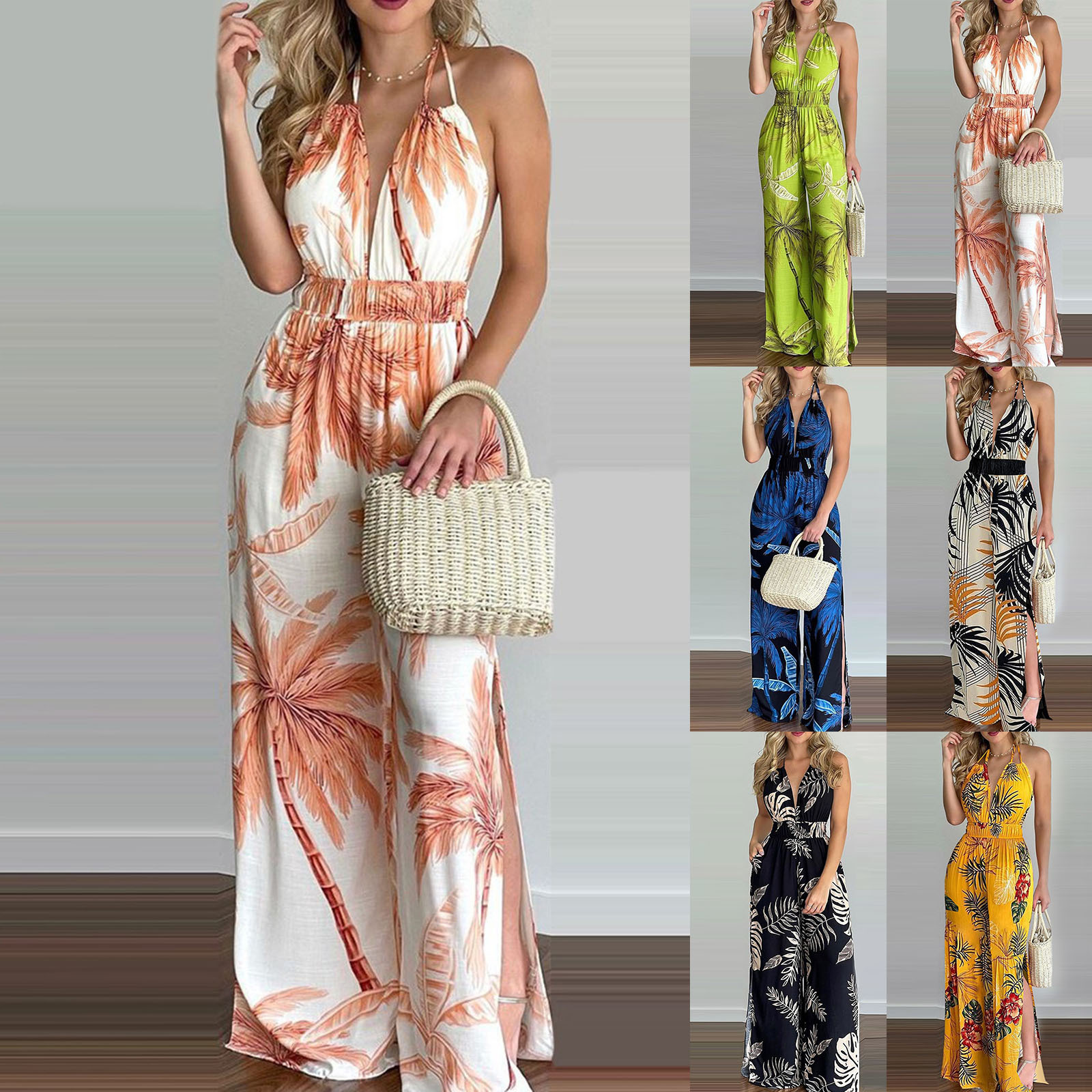2021 new African women's dress digital print colorful jumpsuit women comfortable and casual