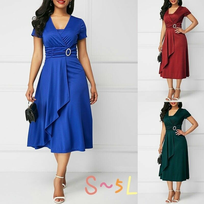 African Summer 2022 Is not sexy enough V-neck Women's High-waisted midlength Dress Solid color evening dress      Unit weight 0.35kg  Commodity attribute  Fabric name milk silk  Style street  Pure col
