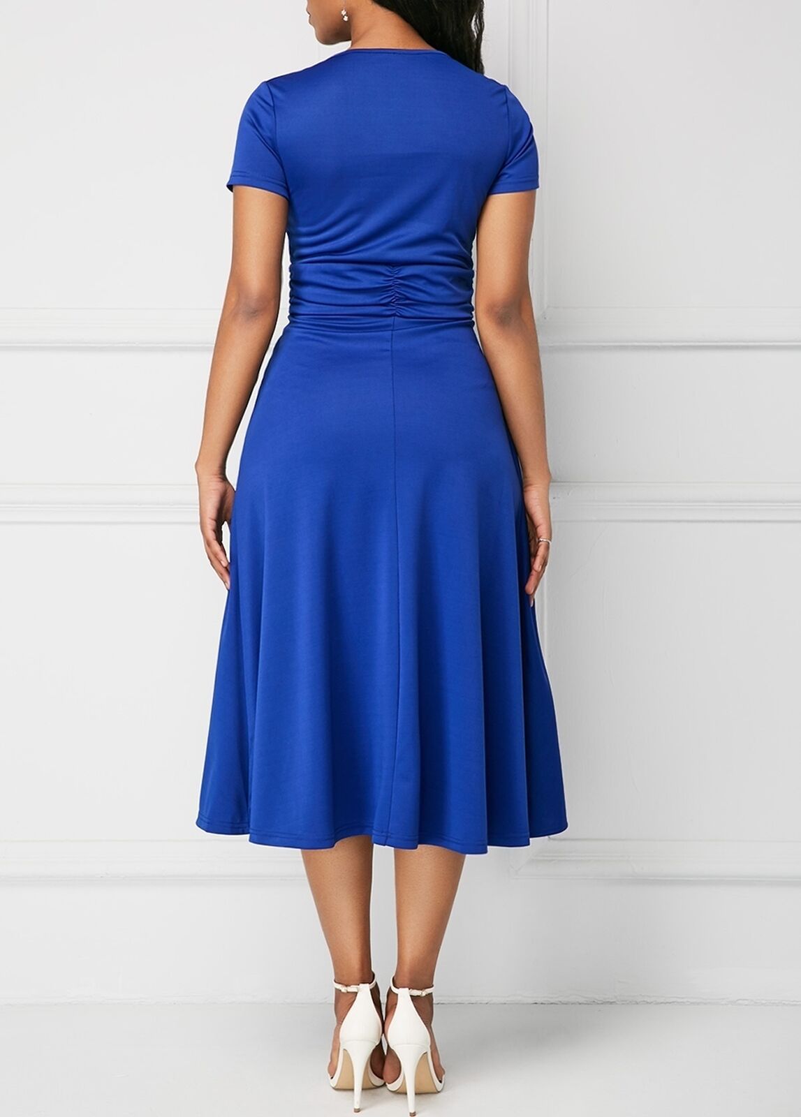 African Summer 2022 Is not sexy enough V-neck Women's High-waisted midlength Dress Solid color evening dress      Unit weight 0.35kg  Commodity attribute  Fabric name milk silk  Style street  Pure col