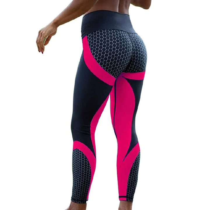 2022 new Africa Europe and the United States cross-border popular geometric honeycomb digital printing buttock lifting high waist yoga leggings    Unit weight 0.2kg  Commodity attribute  Category of s