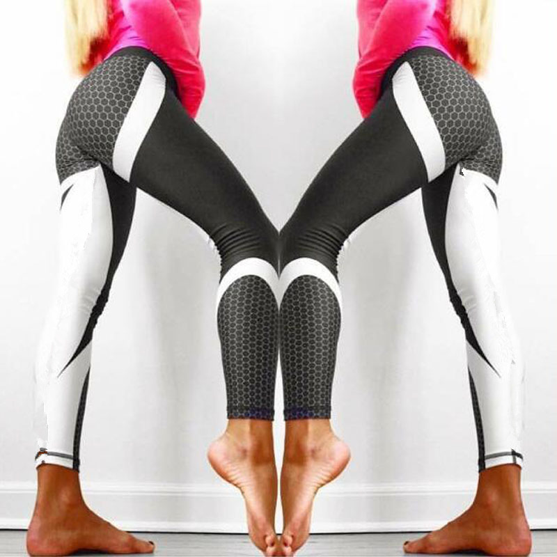 2022 new Africa Europe and the United States cross-border popular geometric honeycomb digital printing buttock lifting high waist yoga leggings    Unit weight 0.2kg  Commodity attribute  Category of s