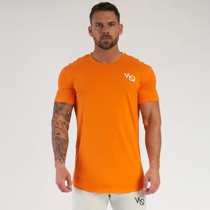 Muscle fitness big man short sleeve running casual brother T-shirt cotton summer and autumn clothes comfortable breathable men's T-shirt  Cross-border package weight 0.16kg  Unit weight 0.2kg    Produ