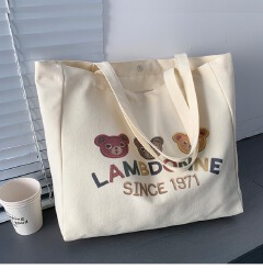 Travel canvas bag women single shoulder 2025 new large-capacity students class bag ins art belt baby bag