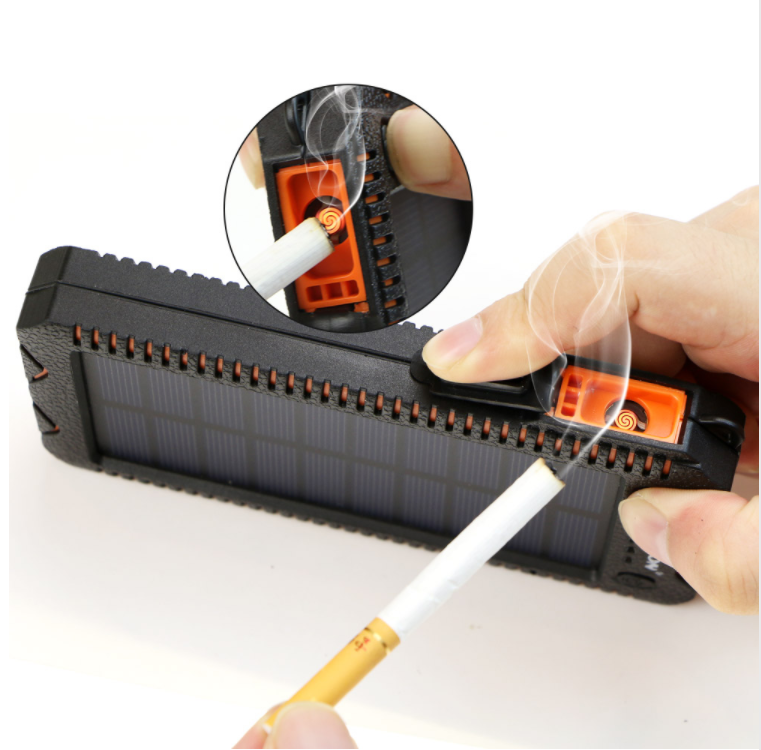 20000mAh Solar Power Bank External Battery Solar Powerbank Charger with Electric Cigarette Lighter