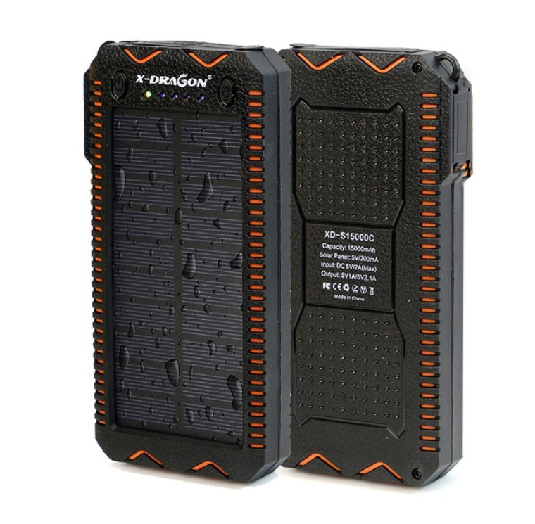 20000mAh Solar Power Bank External Battery Solar Powerbank Charger with Electric Cigarette Lighter