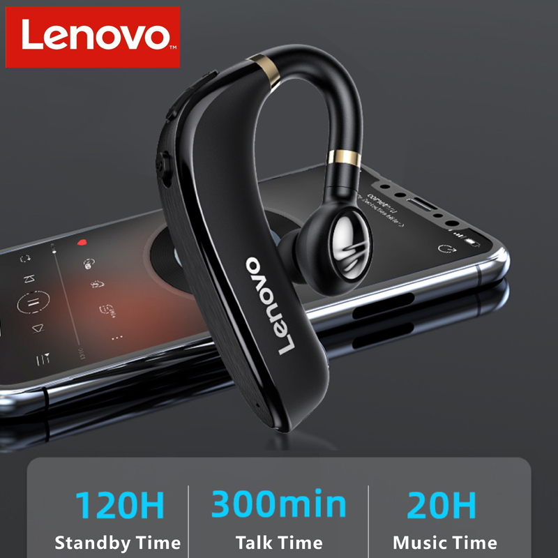 Lenovo HX106 Bluetooth 5.0 Earphone HD Call Wireless IPX5 Waterproof Headset Mic For Driving Meeting Noise Reduction HIFI Stereo