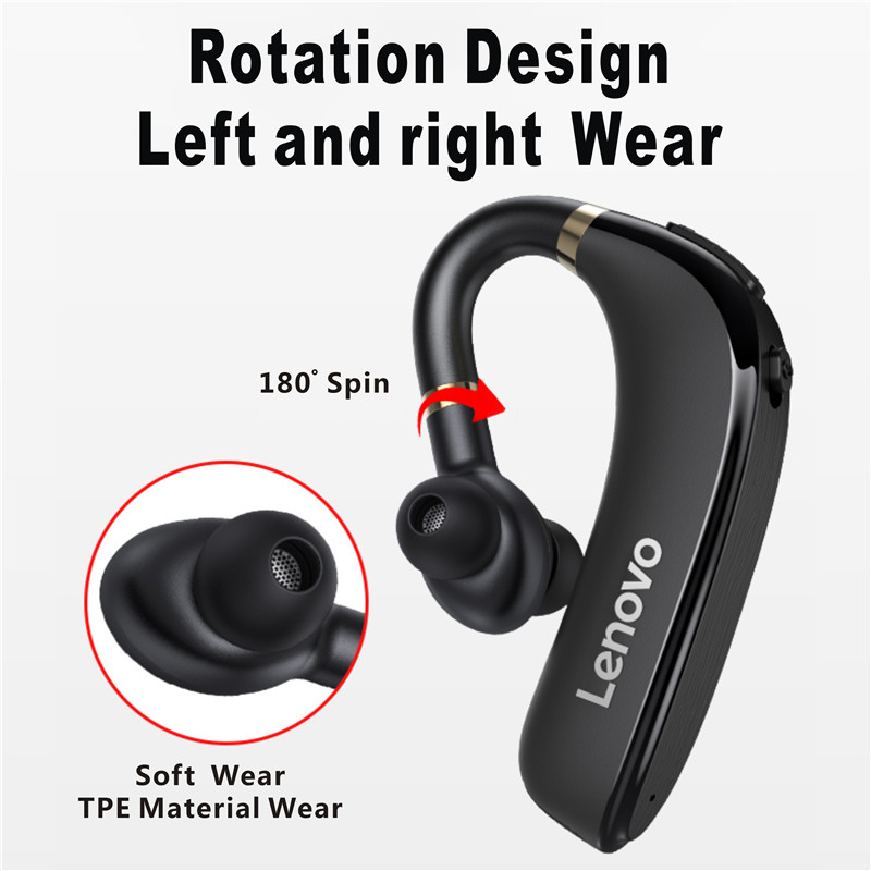 Lenovo HX106 Bluetooth 5.0 Earphone HD Call Wireless IPX5 Waterproof Headset Mic For Driving Meeting Noise Reduction HIFI Stereo