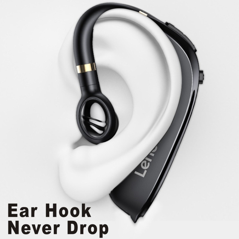 Lenovo HX106 Bluetooth 5.0 Earphone HD Call Wireless IPX5 Waterproof Headset Mic For Driving Meeting Noise Reduction HIFI Stereo