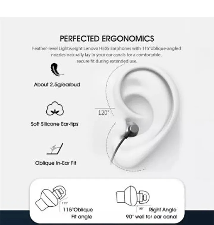 Suitable for Lenovo HE05 Bluetooth earphones, neck hanging, dual in ear sports, running, waterproof, magnetic absorption, high-definition calls, long battery life, TWS wireless Bluetooth earphones, co
