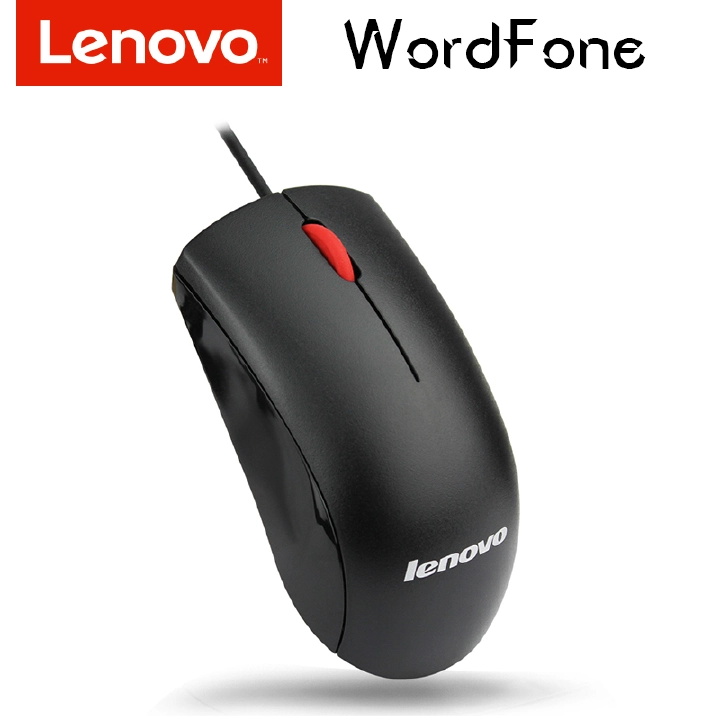 Lenovo Wired Mouse Big Red Dot Home Business Office M120Pro Mouse for PC Laptop Desktop Laptop Mouse Optical Wheel Mini 3D Mouse