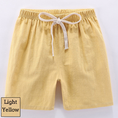 Kids Cotton Linen Shorts For Boys Children Clothing Baby Casual Pants Sportswear 2-9 Yrs