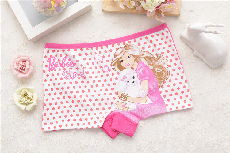 4Pcs/lot Girls Underwear Cotton Panties For Kids Short Briefs Cartoon Children Underpants 1-9 Yrs