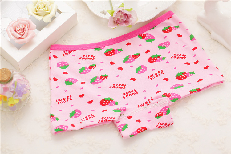 4Pcs/lot Girls Underwear Cotton Panties For Kids Short Briefs Cartoon Children Underpants 1-9 Yrs