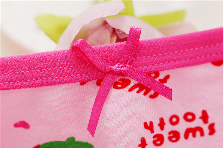 4Pcs/lot Girls Underwear Cotton Panties For Kids Short Briefs Cartoon Children Underpants 1-9 Yrs