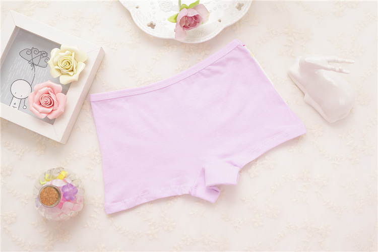 4Pcs/lot Girls Underwear Cotton Panties For Kids Short Briefs Cartoon Children Underpants 1-9 Yrs