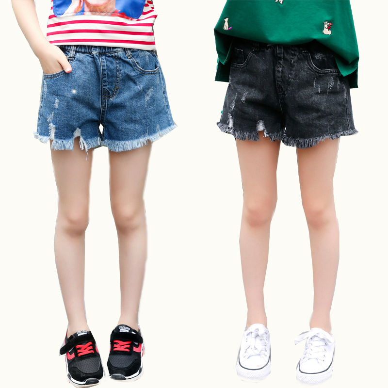Children Denim Shorts For Girls Clothing Jeans Pants Summer Kids Trousers 4-12 Years Bottoms