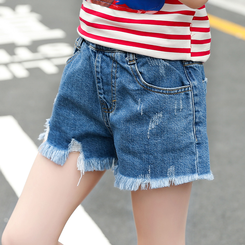 Children Denim Shorts For Girls Clothing Jeans Pants Summer Kids Trousers 4-12 Years Bottoms