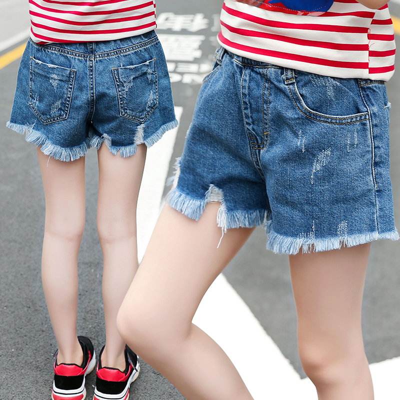 Children Denim Shorts For Girls Clothing Jeans Pants Summer Kids Trousers 4-12 Years Bottoms