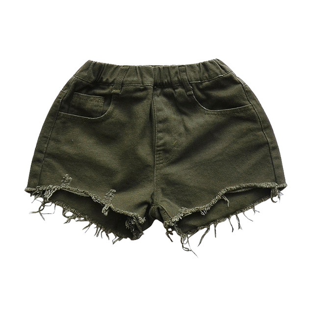 Kids Shorts For Girls Clothing Children Solid Cotton Pants 4-12 Years Leisure Girl's Short Trousers