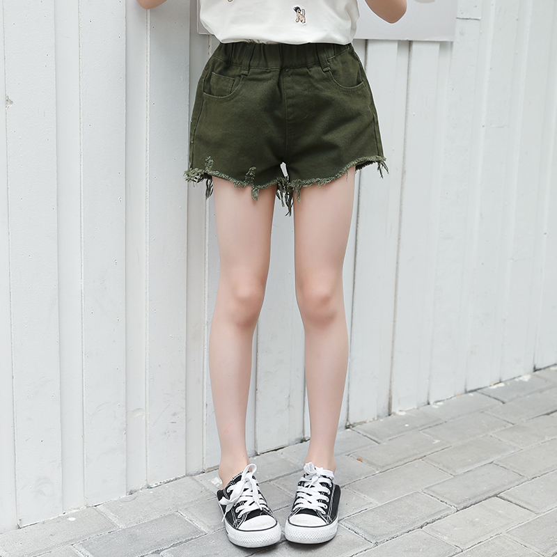 Kids Shorts For Girls Clothing Children Solid Cotton Pants 4-12 Years Leisure Girl's Short Trousers