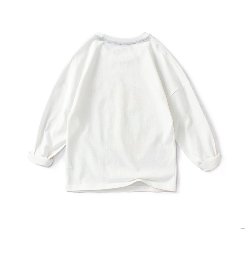 Kids Tees For Girls Cartoon Pig T-shirt Long Sleeve Boys  Tops Cotton Tees Children Clothes 5-14 Yrs