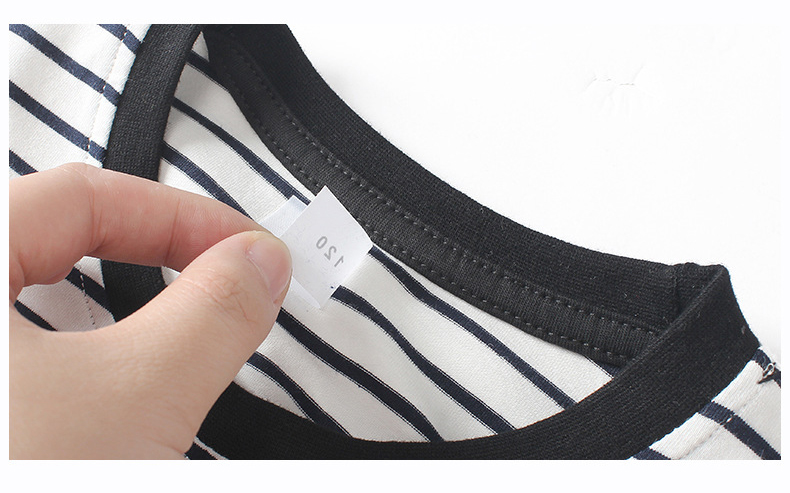 Kids Tees For Boys Striped Shirts Long Sleeve Children Fake Two-piece T-shirt Cotton Tops Tees