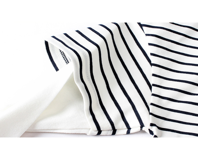 Kids Tees For Boys Striped Shirts Long Sleeve Children Fake Two-piece T-shirt Cotton Tops Tees