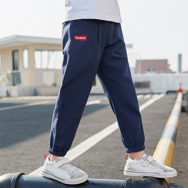 Kids Casual Trousers For Boys Sweatpants Elastic Waist Harem Pants For Boys Children Clothing 19022