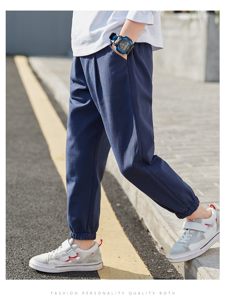 Kids Casual Trousers For Boys Sweatpants Elastic Waist Harem Pants For Boys Children Clothing 19022
