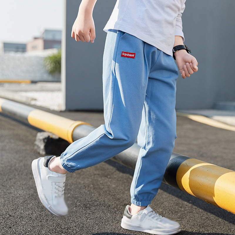 Kids Casual Trousers For Boys Sweatpants Elastic Waist Harem Pants For Boys Children Clothing 19022