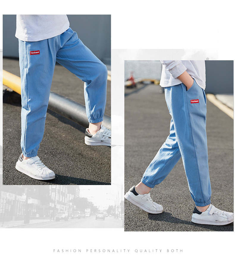 Kids Casual Trousers For Boys Sweatpants Elastic Waist Harem Pants For Boys Children Clothing 19022