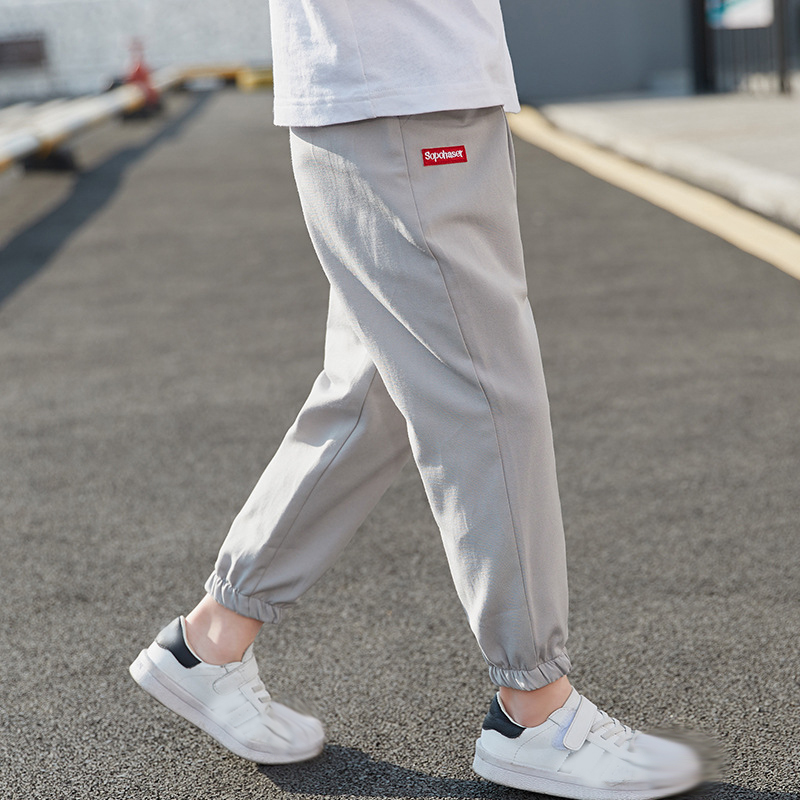 Kids Casual Trousers For Boys Sweatpants Elastic Waist Harem Pants For Boys Children Clothing 19022