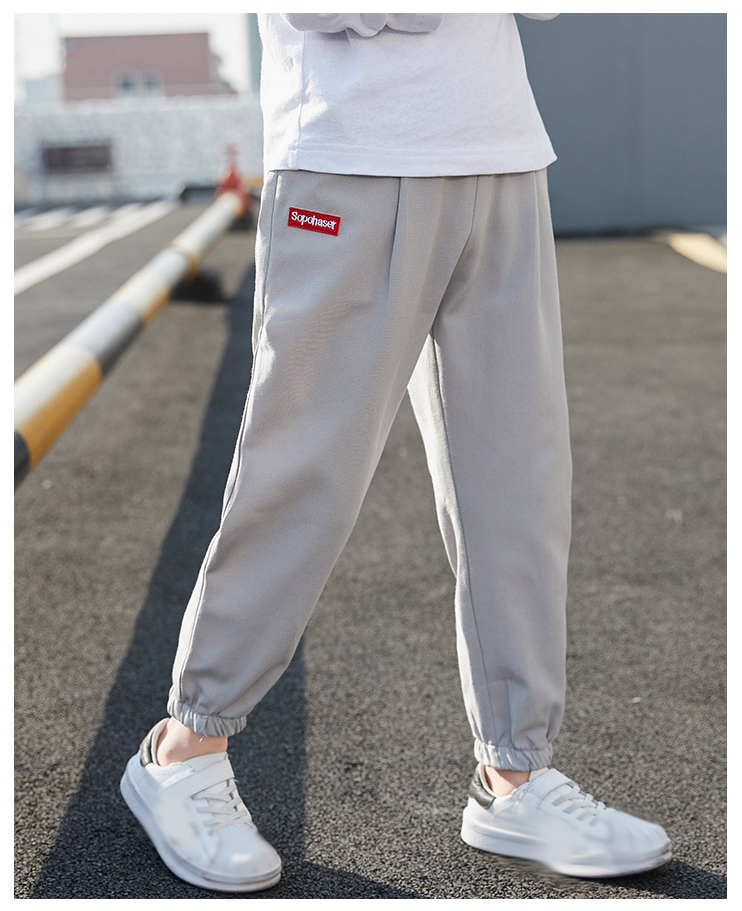 Kids Casual Trousers For Boys Sweatpants Elastic Waist Harem Pants For Boys Children Clothing 19022