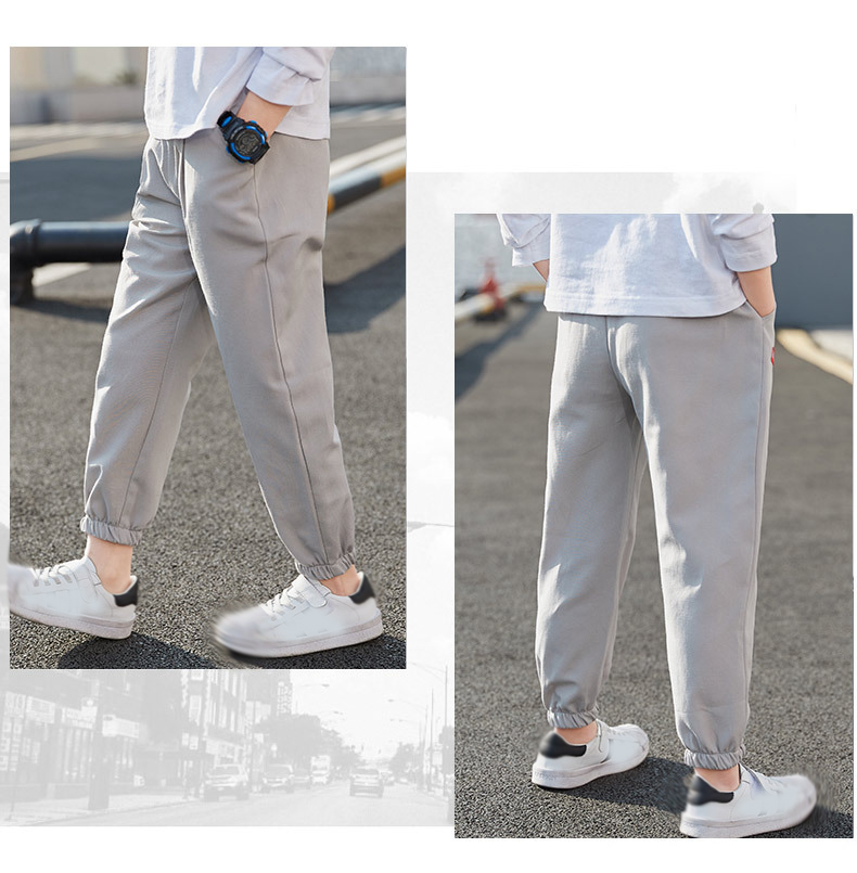 Kids Casual Trousers For Boys Sweatpants Elastic Waist Harem Pants For Boys Children Clothing 19022