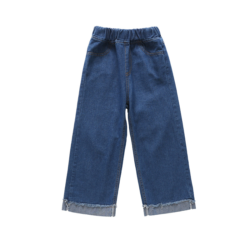 Kids Jeans Girl Wide Leg Pants Girls Denim Pants Elastic Waist Jeans For Girls  Casual Trousers