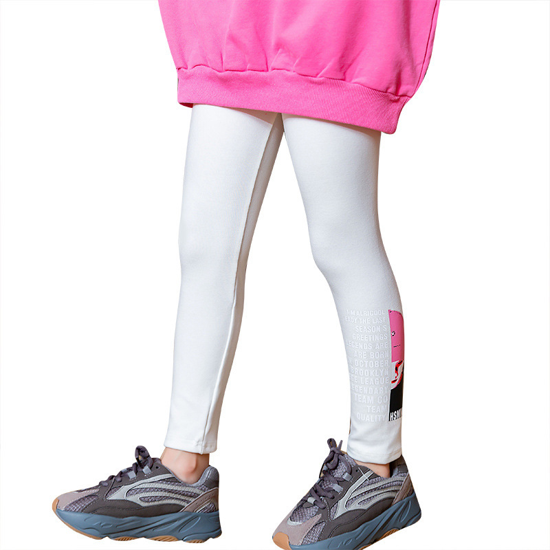 Kids Leggings Children Spring Autumn Trousers Girls Printing Cute Pants Cotton All-match Trousers