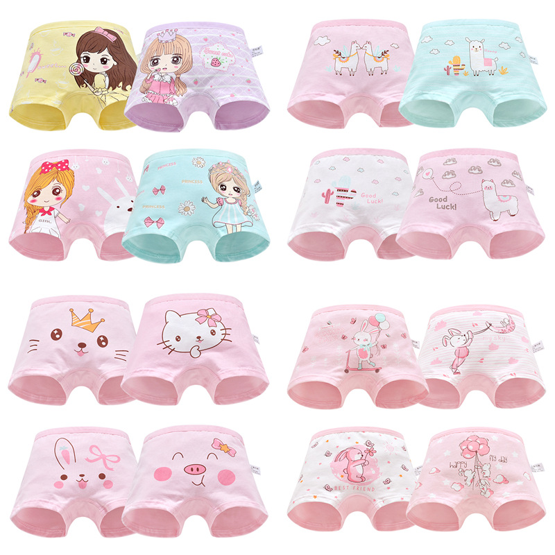 Midodo Children Girls Cotton Underwear Panty Boxer Baby Kids Lovely Cute Underpants 4pcs/lot