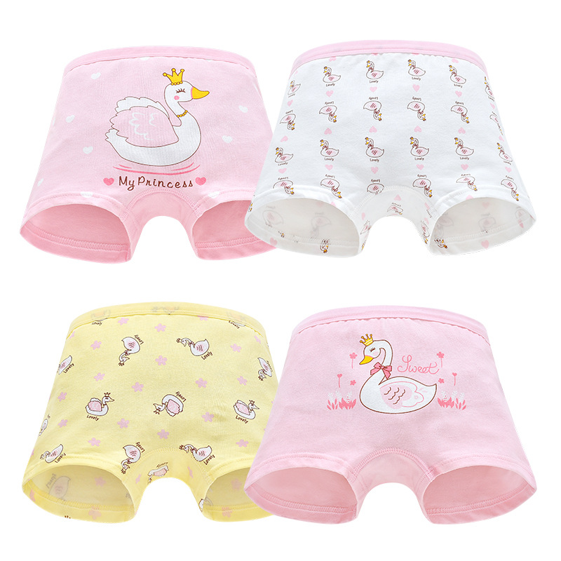 Midodo Children Girls Cotton Underwear Panty Boxer Baby Kids Lovely Cute Underpants 4pcs/lot