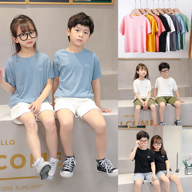 Summer Children Striped T-Shirt Baby Modal Short Sleeve Shirt Boys and Girls Half Sleeve Tops 2-12T