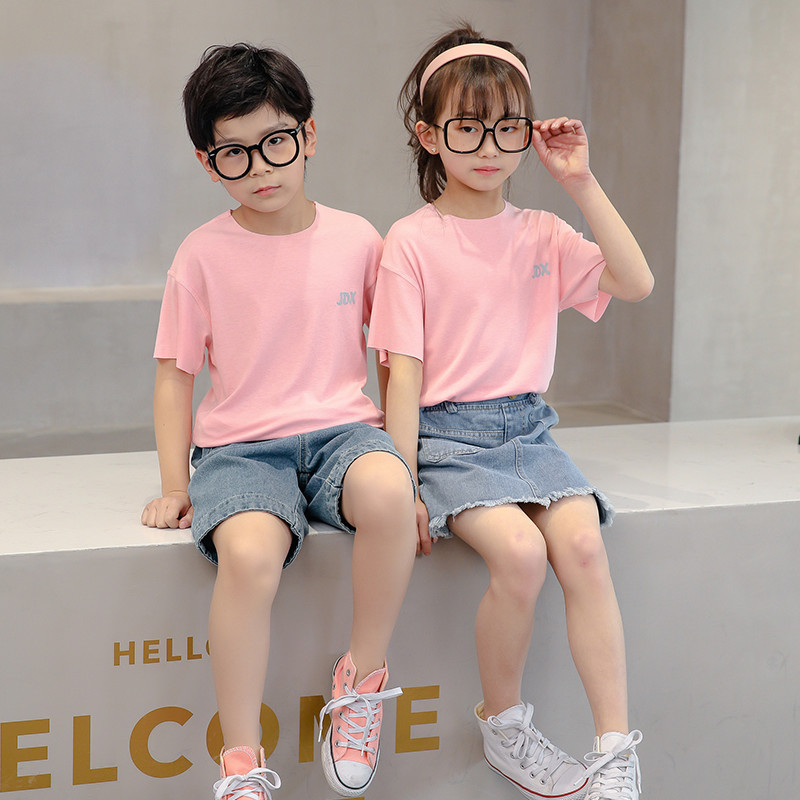 Summer Children Striped T-Shirt Baby Modal Short Sleeve Shirt Boys and Girls Half Sleeve Tops 2-12T