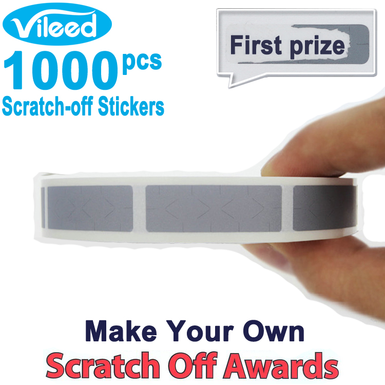 Vileed Scratch Off Stickers Cover to Hide Secret Code Vendor Awards Office Security Raffle Label DIY