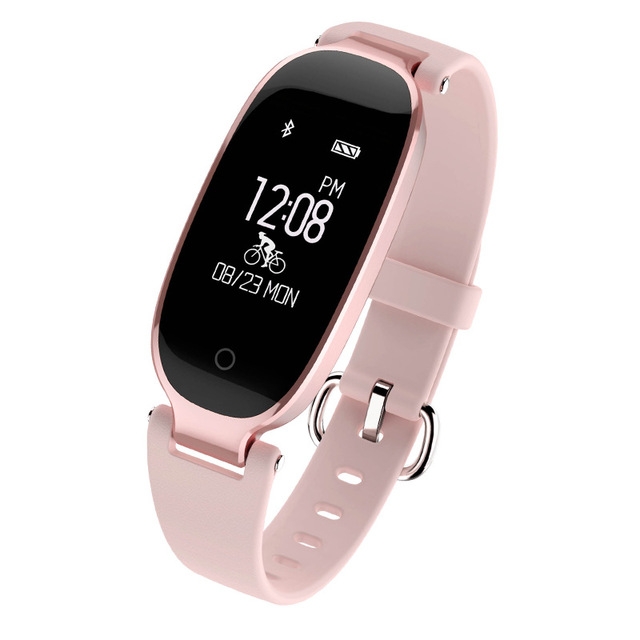 Bluetooth Waterproof S3 Smart Watch Fashion Women Ladies Heart Rate Monitor Smartwatch yellow S3 K-gold + black a 10